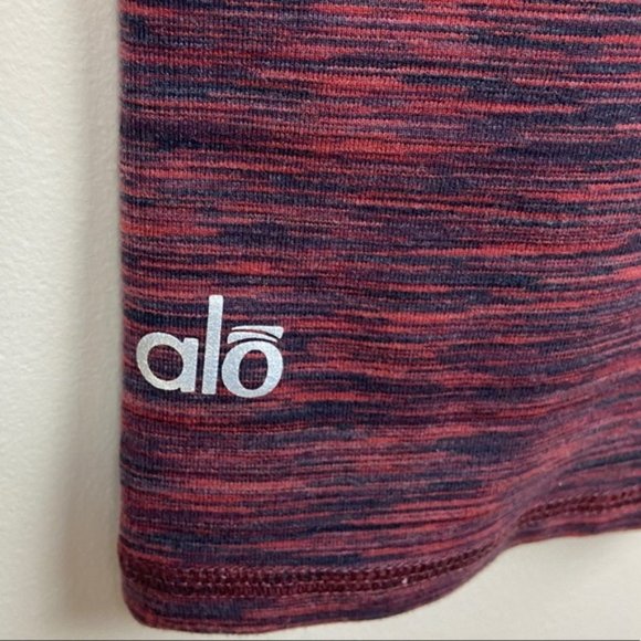 Alo Yoga Airbrush Crop Leggings Garnet Space Dye S - Picture 7 of 8